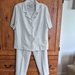 White Stag Light Tan Pantsuit Large